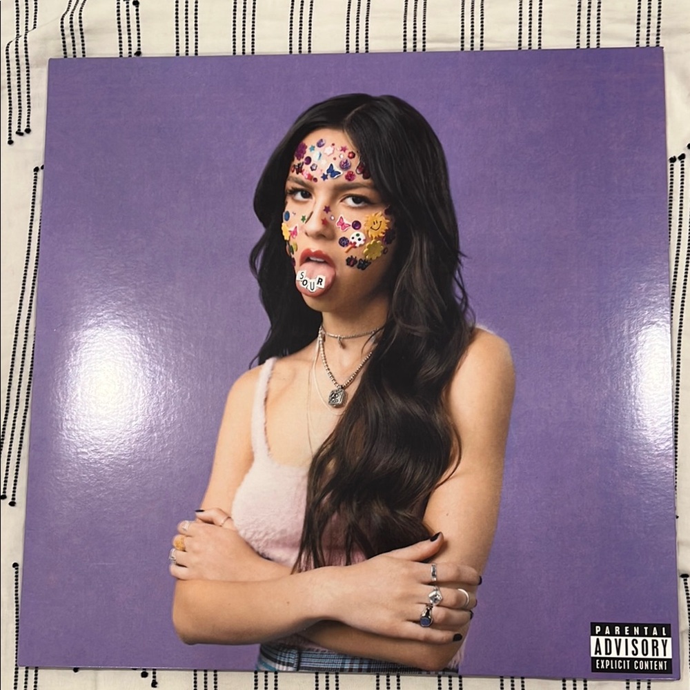 Purple Album Cover with Sticker Art